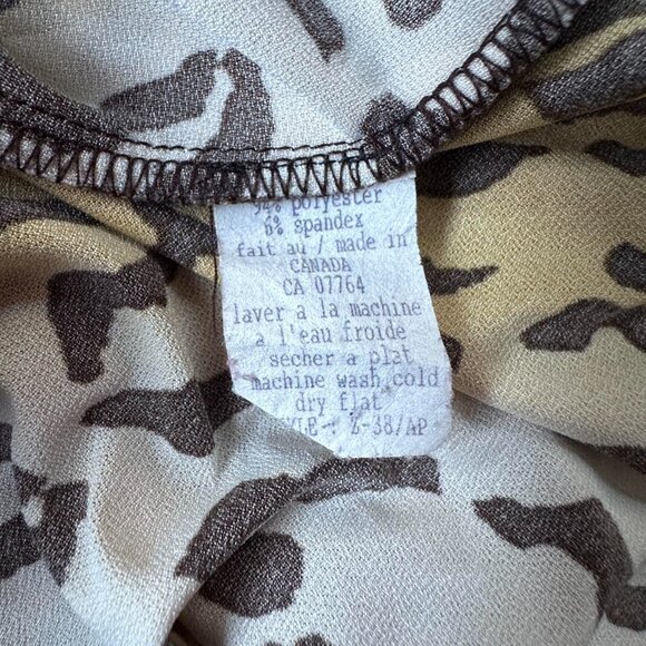 Vintage BEDO Leopard Print Asymmetrical Midi Skirt - Picture 7 of 8